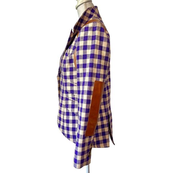 Smythe Rifle Elbow Patch Equestrian Blazer Jacket Rectangle Patch Purple Size 10 - Picture 8 of 11